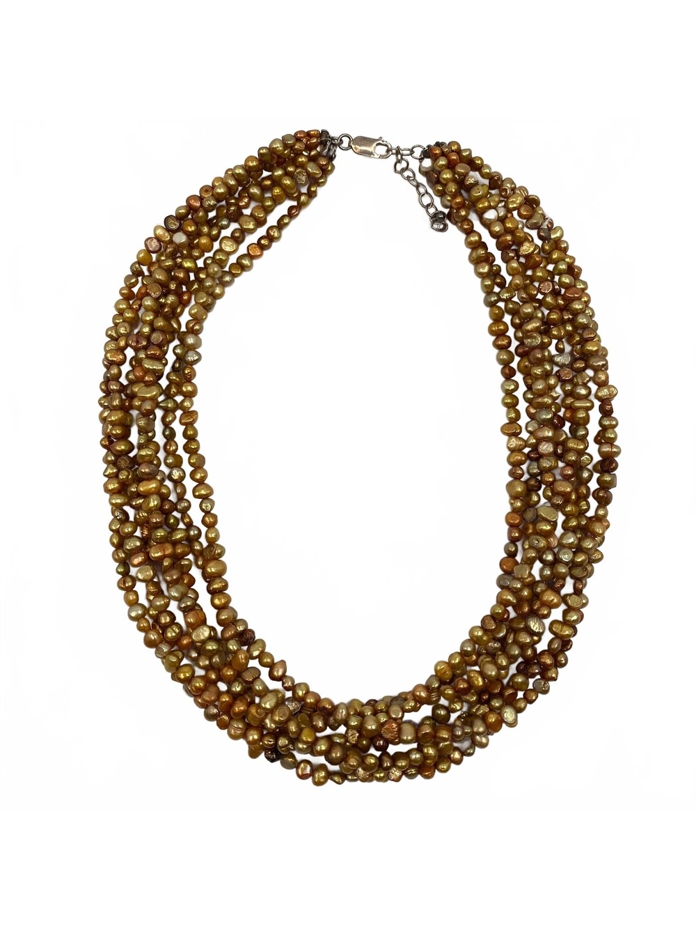 Orange Seed Pearl Layered Beaded Necklace | OS Regular - Picture 7 of 7